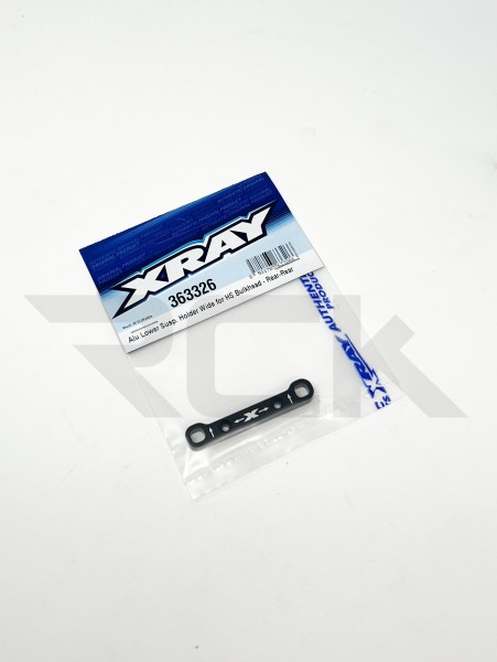 XRAY 363326 - XB4 2023 - Alu Lower Suspension Holder Wide for HS Bulkhead - RR