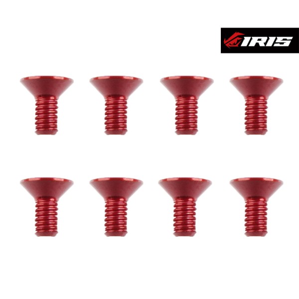 Iris 75023 - Iris ONE - Alu Countersunk Screws - M3x6mm - RED (8 pcs)