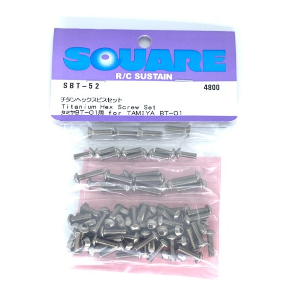 Square SBT-52 - Tamiya BT-01 - Titanium Screw Set (87 Screws)