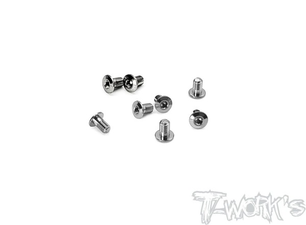 T-Work's TSS-305LP - Ultra flache Linsenkopf Schrauben - M3x5mm - mit halbem Gewinde (8 Stück)