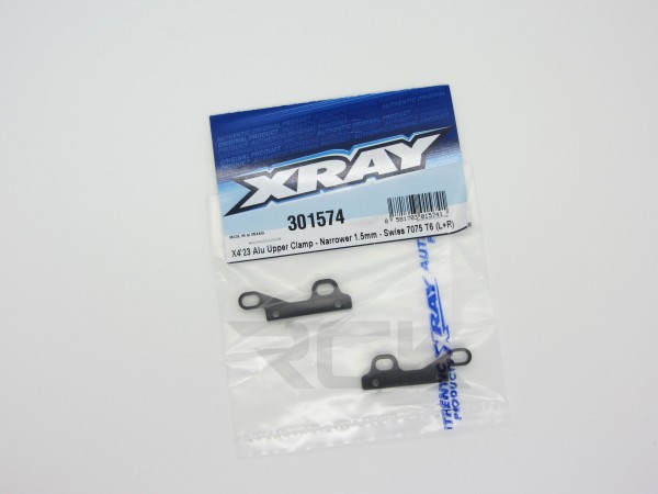 XRAY 301574 - X4 2023 - Alu Upper Clamp - Narrow - 1.5mm (left + right)