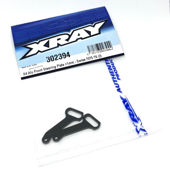 XRAY 302394 - X4 - Alu Front Steering Plate - +1mm (2 pcs)