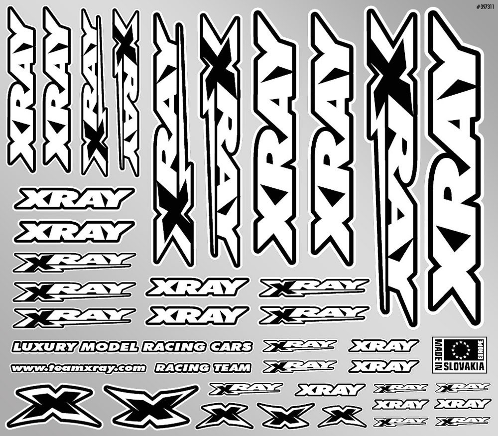 XRAY 397311 - X4 Karosserieaufkleber - Weiss