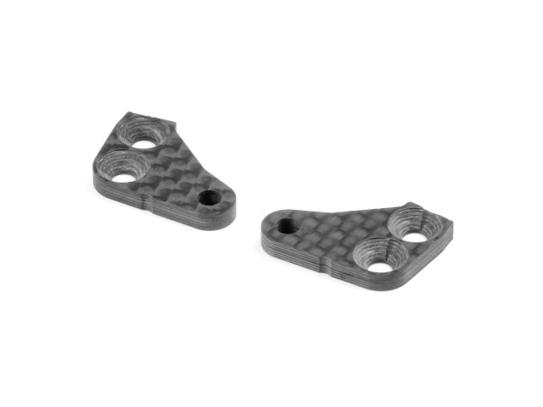 XRAY 362272 - XB4 2022 - Graphite Extension for Alu Steering Block 2.5mm - 2 Slot (1+1 pcs)