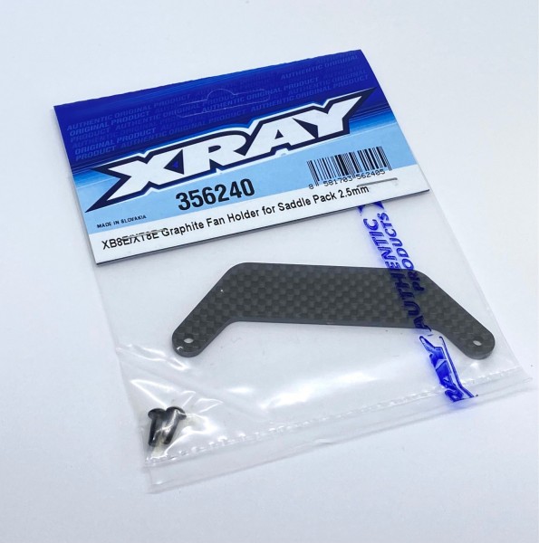 XRAY 356240 - XT8E 2022 - Carbon Lüfter Halter für Saddle Pack - 2.5mm