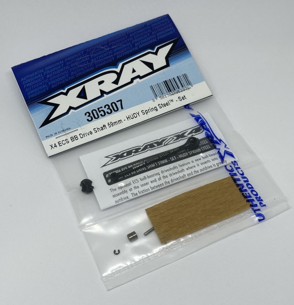 XRAY 305307 - X4 - ECS BB Doppelgelenkkardan - 59mm - HUDY Federstahl (1 Stück)