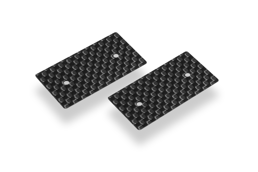 HUDY 293311 - Graphite Rear Wing Side Plate - 0.5mm - 1/10 Electric (2 pcs)