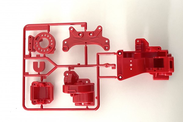 Tamiya 50478 - TA-02 - B-Parts - Dämpferbrücke hinten - ROT