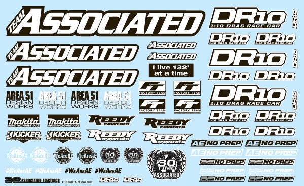 Team Associated 71089 - DR10M - Decal Sheet