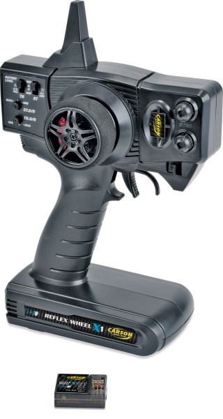 Carson 500148 - REFLEX Wheel X1 - 2.4GHz Fernsteuerung mit 4-Kanal Empfänger