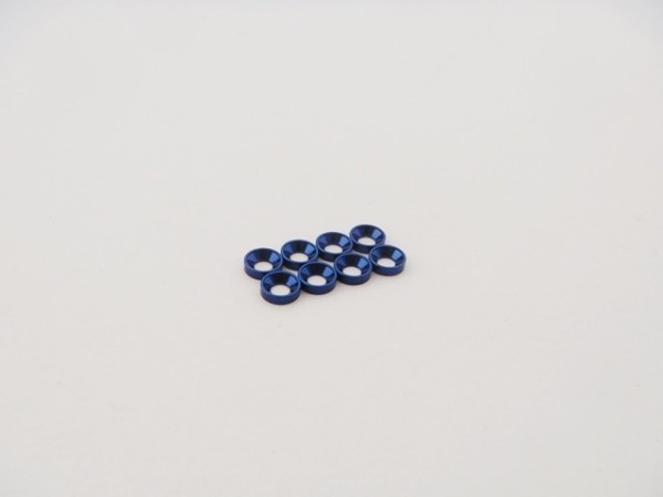 Hiro Seiko 48869 - Countersunk Washer - Aluminum - M2 - Dark Blue (8 pcs)