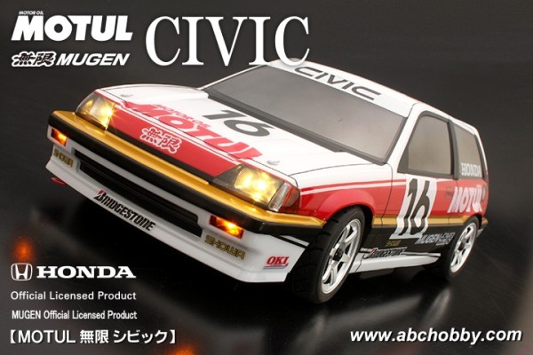 ABC 66330 - Honda Civic - Motul Mugen - 1:10 M-Chassis WB225 - Karosserie Set