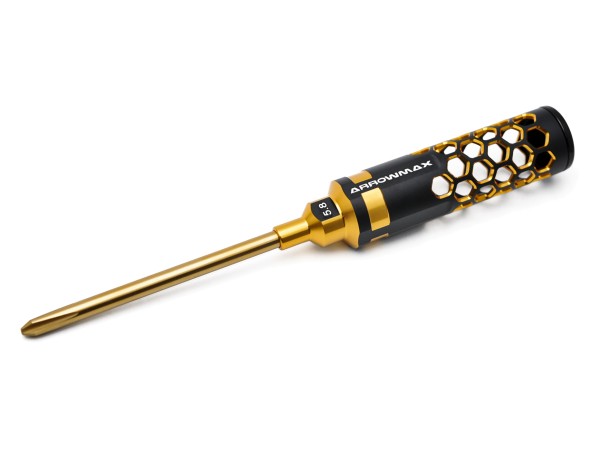 Arrowmax 449158 - Phillips Screwdriver 5.8 X 110MM - Black Golden - LE