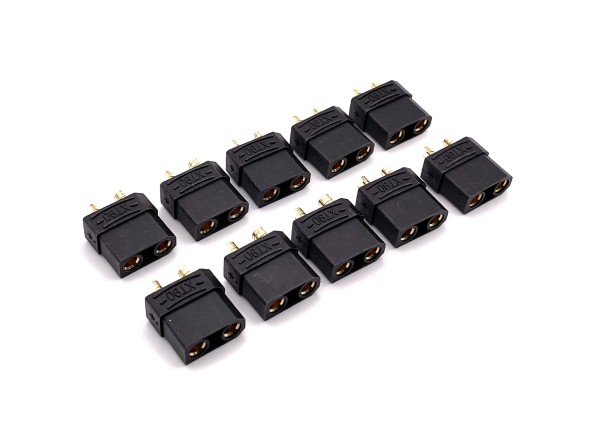 HRC 9097KB - XT90 Plug - FEMALE - BLACK (10 pcs)