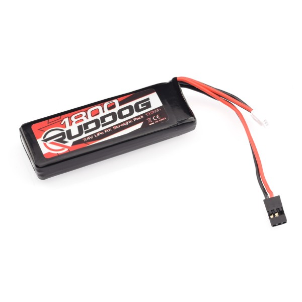 Ruddog Products 0683 - LiPo - RX Straight Pack - 1800mAh - 7.4V
