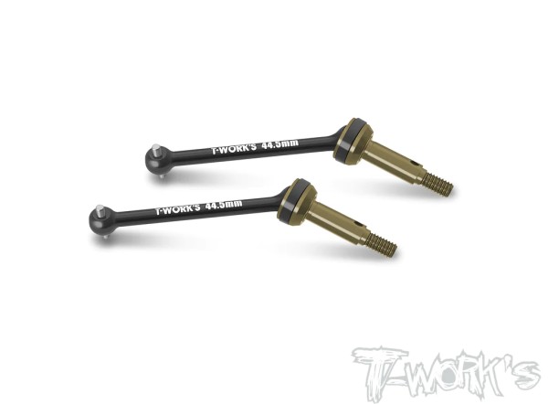 T-Work's C-MTC2-AA - Alu Kardans mit Alu Radachsen - 44.5mm - für Mugen MTC-2 (2 Stück)