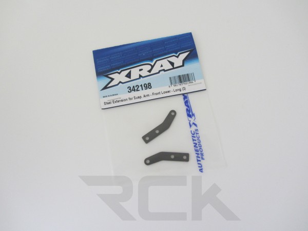 XRAY 342198 - RX8 2023 - Steel Extension for Suspension Arm - Front Lower - Long (2 pcs)