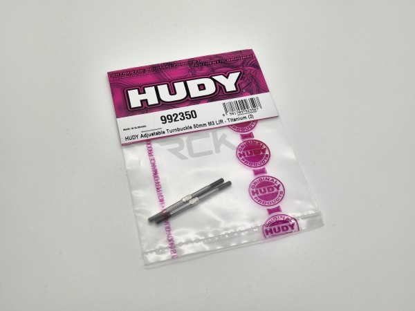 HUDY 992350 - Titanium Turnbuckle - L/R - M3x50mm (2 pcs)