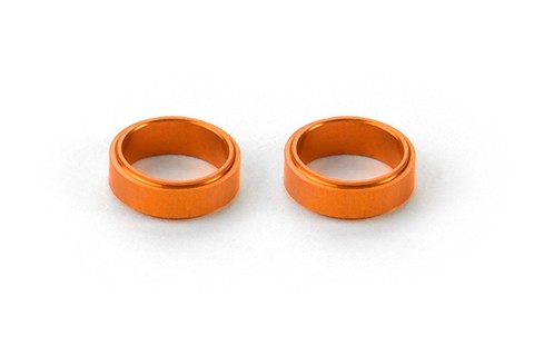 XRAY 302544-O - X4 / T4 2019 - Alu Lenkungs Shims - reduzieren das Spiel - ORANGE (2 Stück)