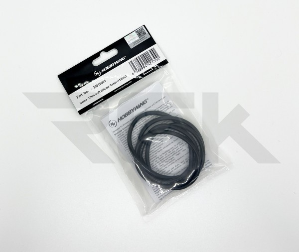 Hobbywing 30810002 - Silikon Kabel - super soft- 11AWG - 100cm Stück - SCHWARZ