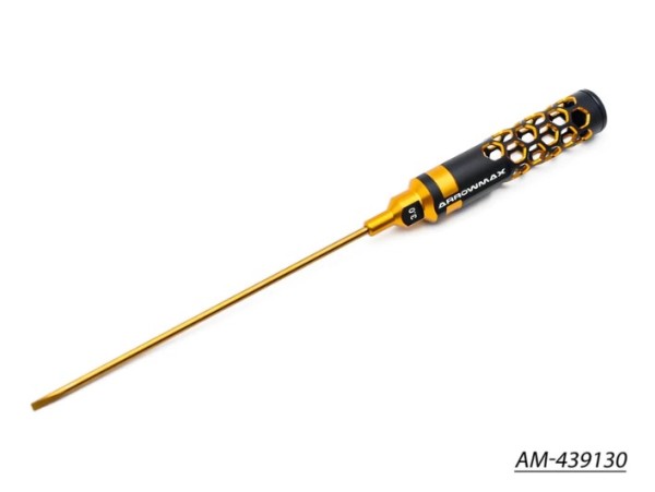 Arrowmax AM439130 - Schlitz Schraubendreher 3.0 x 150mm Black Golden - LE