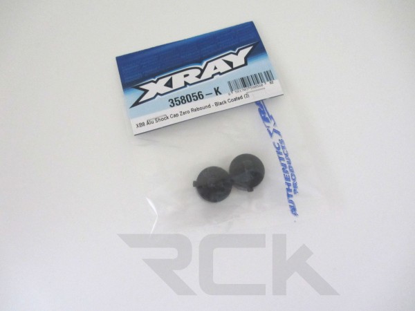 XRAY 358056-K - GTXE 2023 - Alu Dämpferkappe Zero Rebound - schwarz beschichtet (2 Stück)