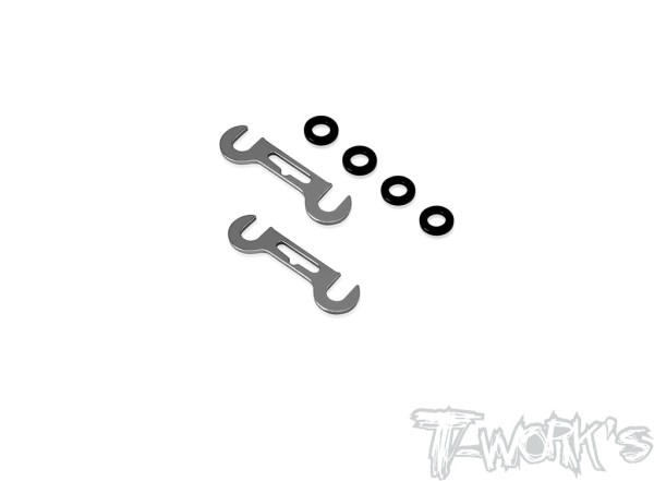 T-Work's TE-230-J-1 - Rollcenter Spacer - vorne - 1.0mm - für Mugen MTC-2 (2 Stück)