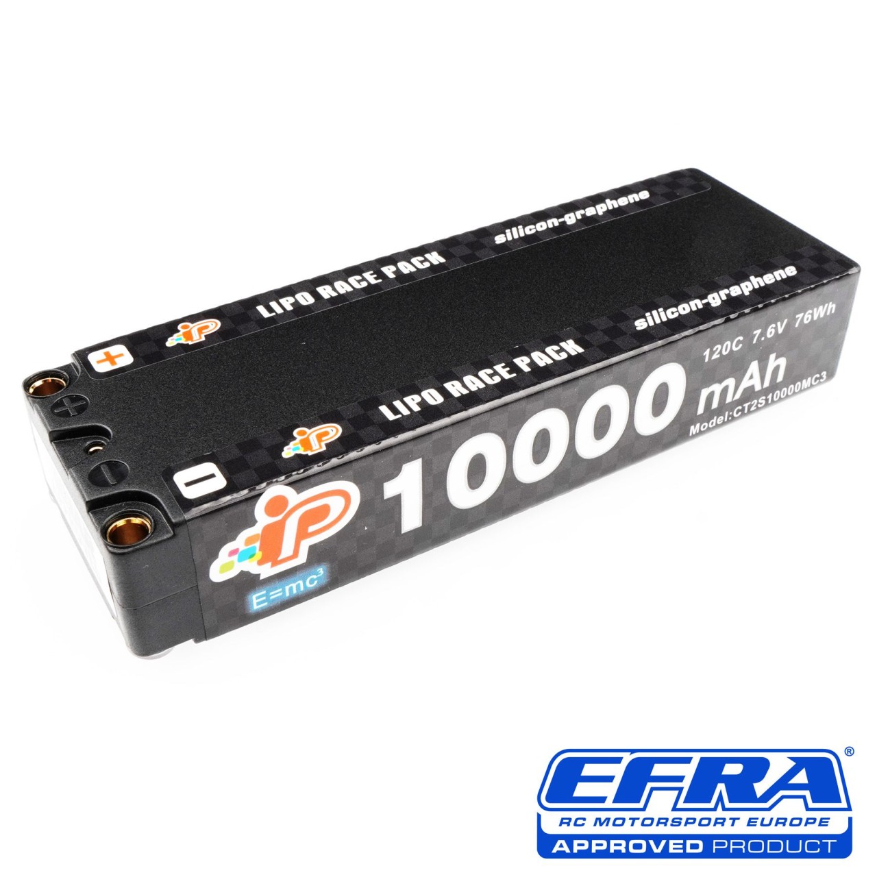 Intellect IP-CT2S10000MC3 - Stick - 7.6V - 10.000mAh  - 120C - 2S HV LiPo Hardcase Graphene Battery