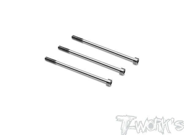 T-Work's TP-145-H3 - Titanium Motor Screws - for HobbyWing V10 G3 (3 pcs)