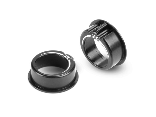 XRAY 302064-K - X4 - Alu Bearing Hubs - +1mm Offset - BLACK (2 pcs)