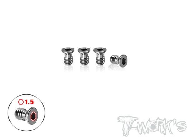 T-Work's TP-800R-B - Titanium Shock Screw (ST122) for Awesomatix A800R (4 pcs)