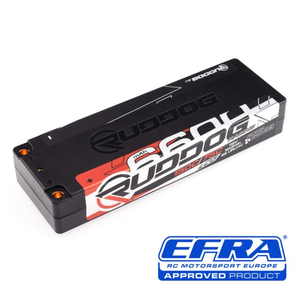 Ruddog Products 0681 - Racing LiPo - LCG Stick - 6600mAh - 150C/75C 7.6V HV