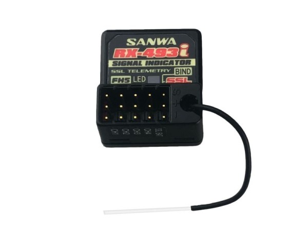 SANWA 107A41376A - RX-493i Receiver - FH5 - 4 ch - Dual ID + Signal Indicator
