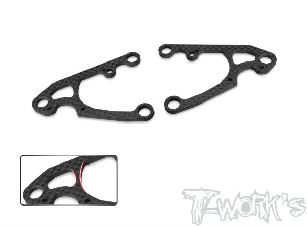 T-Work's TE-230-LR - Graphite Lower Suspension Arms - REAR - for Mugen MTC-2 (2 pcs)