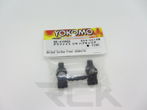 Yokomo B9-415RGA - BD9 - Graphite Radträger Heck (2 Stück)
