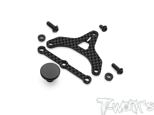T-Work's TE-244-A - Graphite Top Plate Set - for Asso B74.2