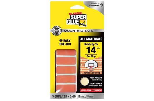 SUPERGLUE by ZAP - double sided tape - ultra strong - 18mm width - 48mm length - 10 pcs (0.48m in total)