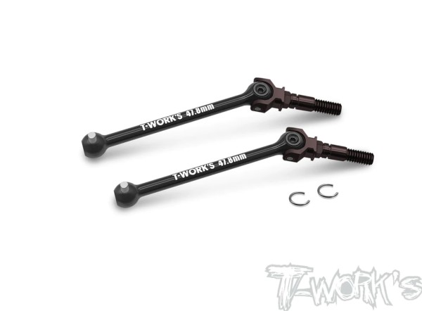 T-Work's C-X423-A - Alu Drive Shafts - 47.8mm - for XRAY X4 2023 (2 pcs)