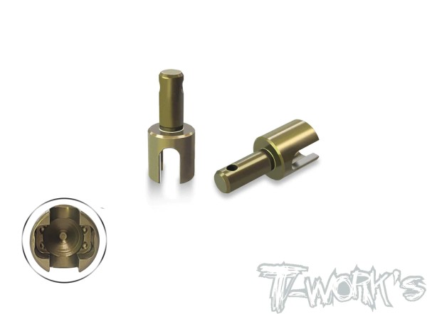 T-Work's TE-213-X423 - Alu Diff Mitnehmer - für XRAY X4 2023 mit BB Kardans (2 Stück)