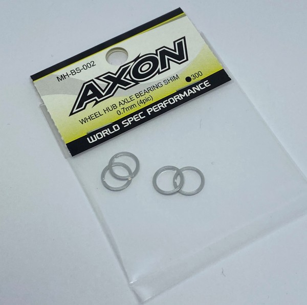 AXON MH-BS-002 - XRAY T4/Tamiya TRF420 - Wheel Hub Axle Bearing Shims 0.7mm (2x2 pieces)