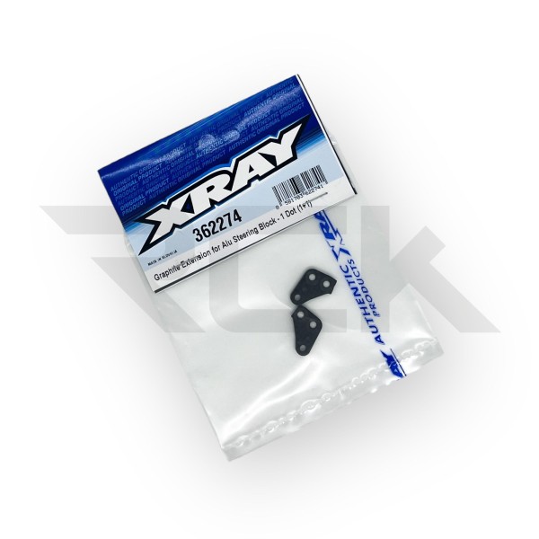 XRAY 362274 - XB4 2024 - Graphite Extension for Alu Steering Block - 1 Dot (1+1 pcs)