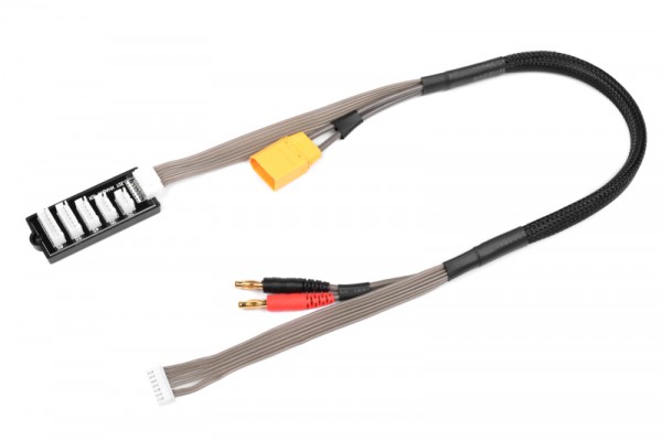 Corally Revtec GF-1208-012 - Silicone Charging Wire - 4mm Gold / XT90 - XH 2-6S Balancer Board - 14AWG