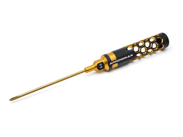 Arrowmax 449130 - Phillips Screwdriver 3.0 X 110MM - Black Golden - LE