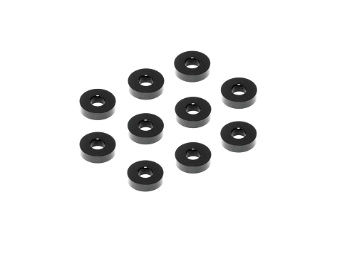 XRAY 303137-K - X4 - Alu Shims - 3x7.5x2.0mm - BLACK (10 pcs)