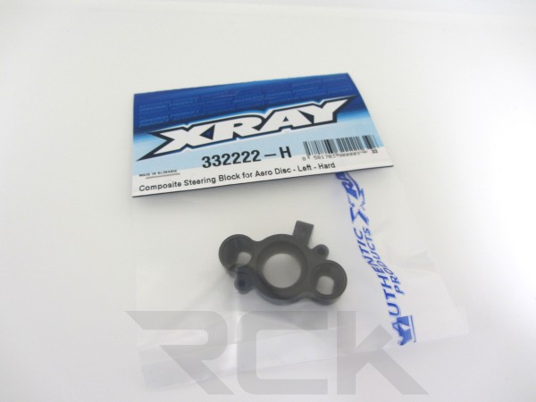 XRAY 332222-H - NT1 2023 - Composite Steering Block for Aero Disc - Left - Hard