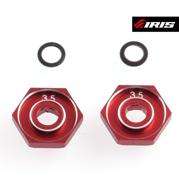 Iris 30013 - Iris ONE - Tuning Alu Sechskantmitnehmer - 3.5mm breit - ROT (2 Stück)