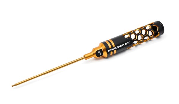 Arrowmax 420121BG - Innensechskantschlüssel Kugel 2.0 X100mm BlackGolden - Tungsten/Wolfram Stahl