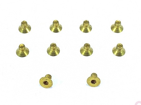 Square BBS-305 - Brass Hex Screw Flathead - M3x5mm (10 pcs)