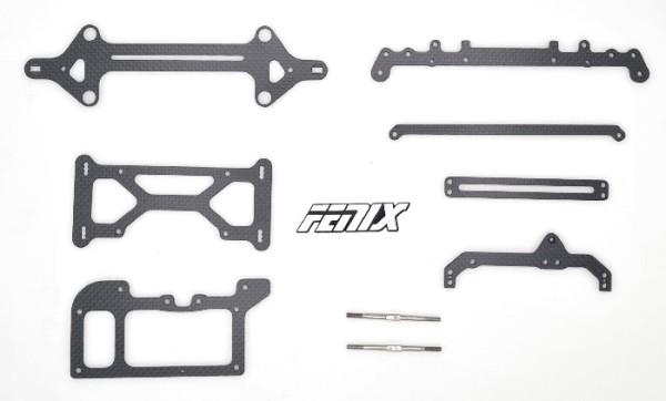 FENIX OPT061 - XRAY X10 2022 - Graphite 235mm Chassis Conversion Kit