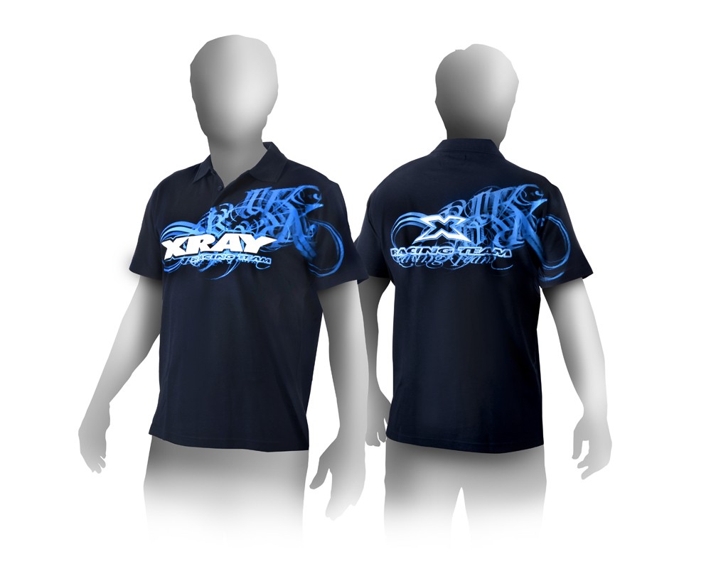 XRAY 395205 - Team Polo Shirt - Version 2015 - dunkelbau - Größe XXL